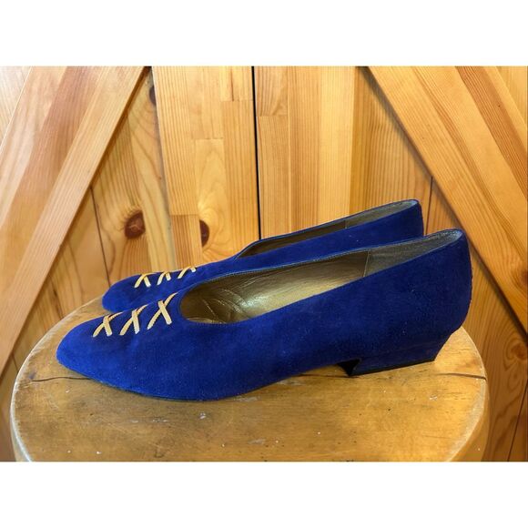 STUART WEITZMAN SUEDE PUMP ROYAL BLUE Size 8B - Picture 3 of 8